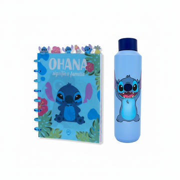 Combo Stitch - Caderno + Garrafa Térmica